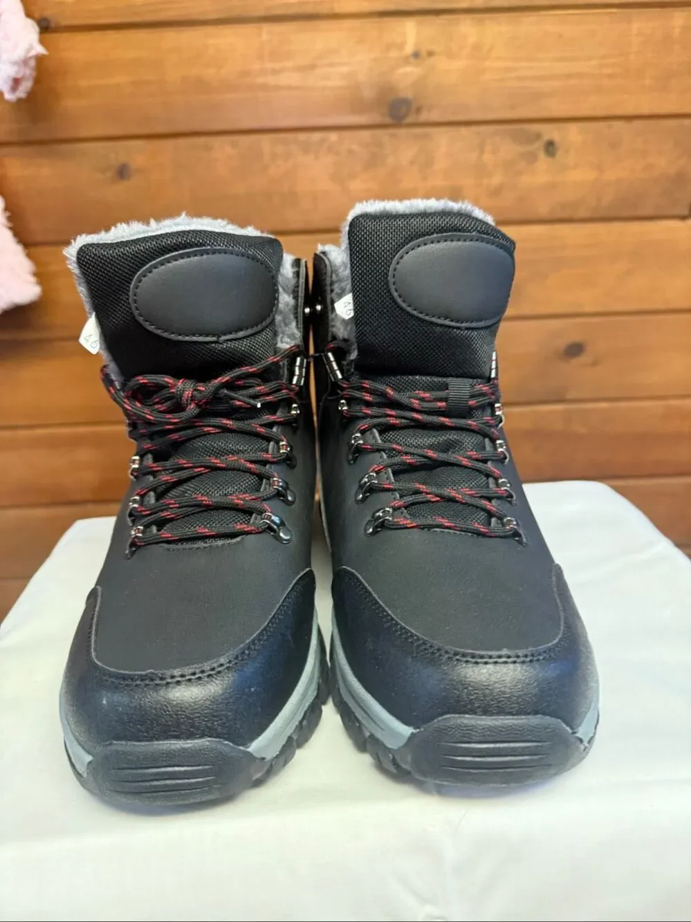 Men Winter Snow Boots Waterproof Super Warm  Outdoor Plush Hiking Boots Sz 46 (1